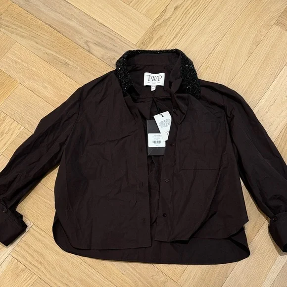 TWP DUDE SHIRT WITH CRYSTAL COLLAR - Picture 1 of 3